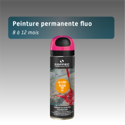 Bombe de marquage fluo permanente 500 ml – 8 à 12 mois – 7 coloris